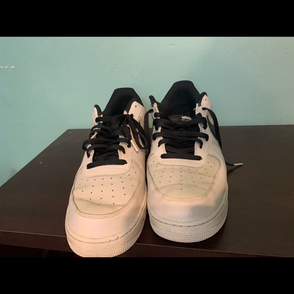 Nike Air Force 1 size 14 silver and black